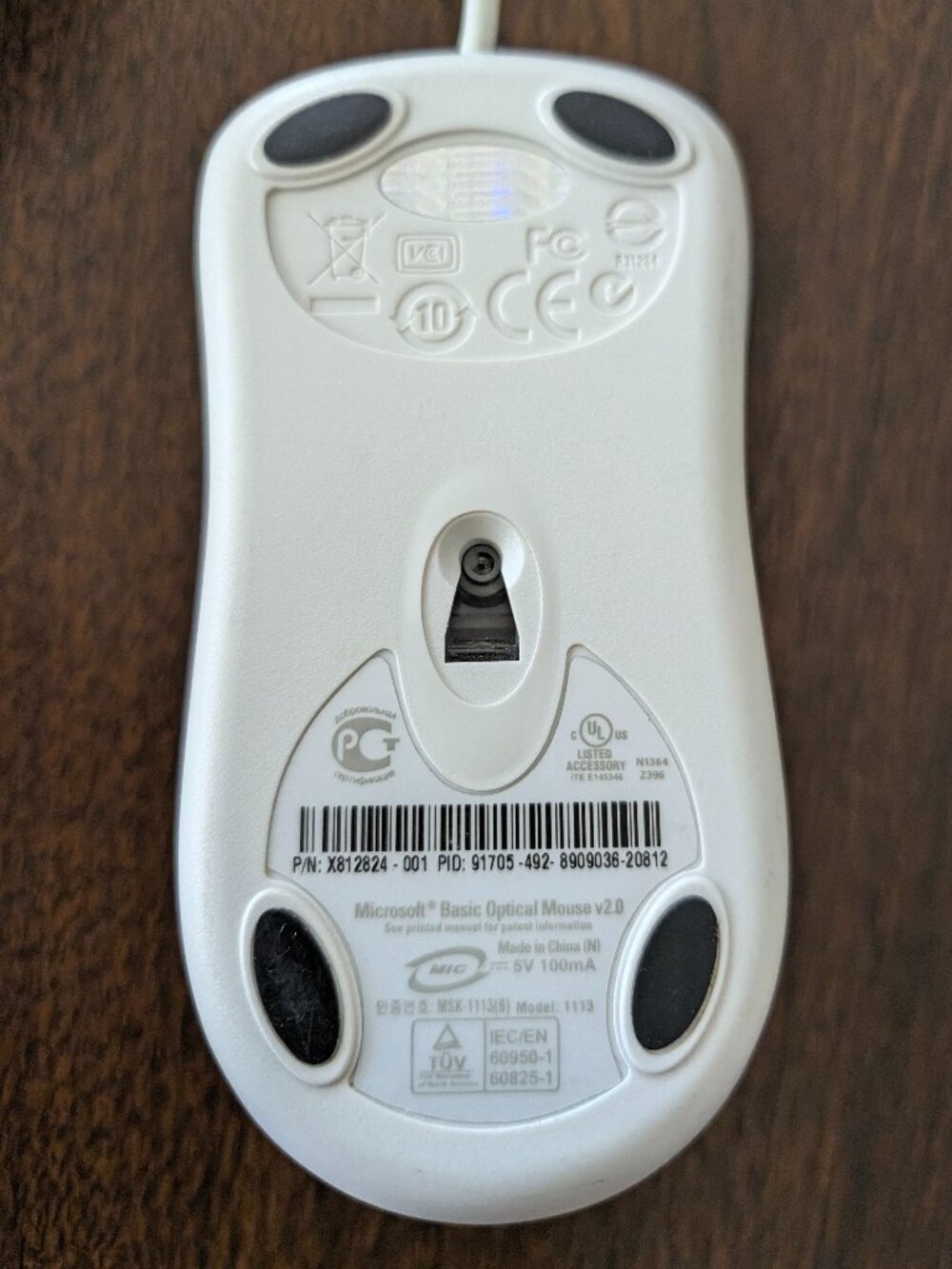 EUC microsoft PC basic Optical Mouse v2.0 / USB connection - Picture 3 of 3